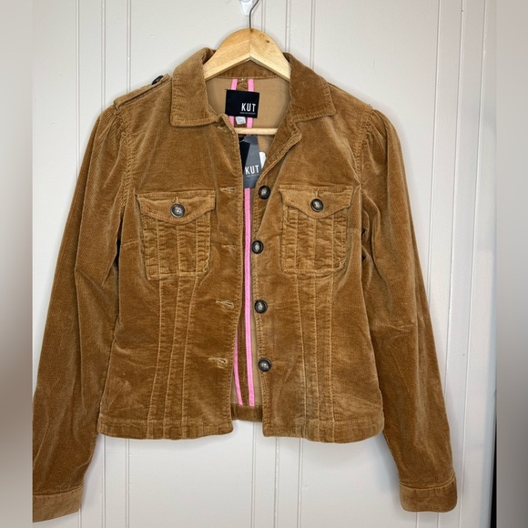 Kut from the Kloth Women's Camel Corduroy Jacket - Picture 2 of 15